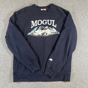 Mogul Moves Sweatshirt Unisex L Polar Bear Graphic Navy Blue Ludwig Ahgren RARE